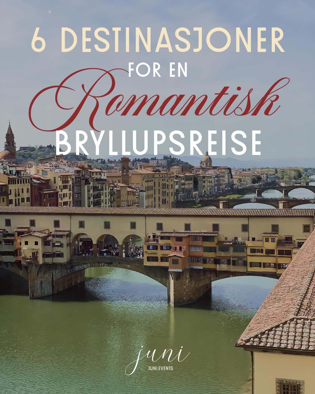 Bilde av parfymebroen i Firenze, med tittelen: 6 destinasjoner for en romantisk bryllupsreise